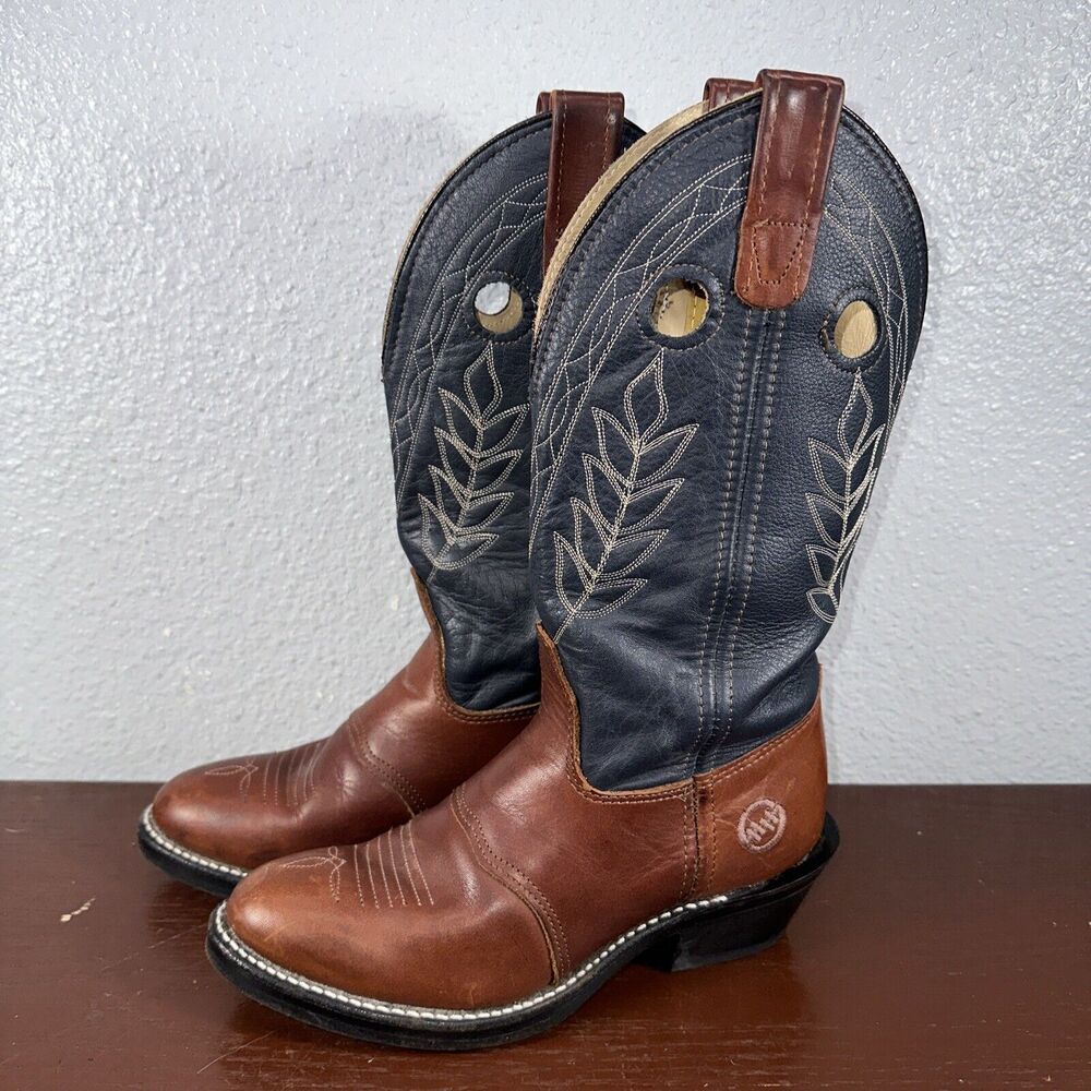 Double H Womens Western Boots Size 7 M Tall 13" Buckaroo DH5155 EUC